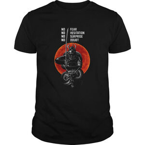 Musashi Samurai No Fear No Hesitation No Surprise No Doubt Sunset Shirt